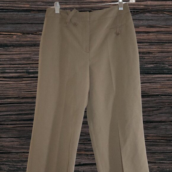 Larry Levine Stretch, Dress Capris, Khaki - Picture 2 of 4